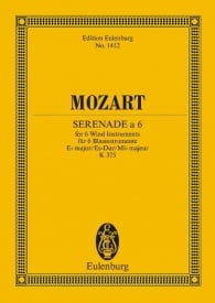 Mozart: Serenade a 6 Eb major KV 375 (Study Score) published by Eulenburg